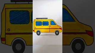 Vehicle Drawing Van Colouring Van