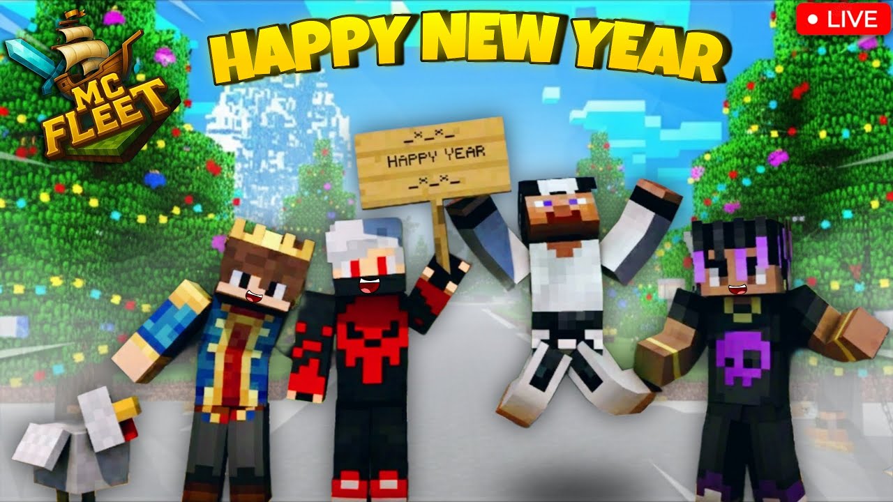 McFleet Season 2 Day-8 NEW YEAR SPECIAL 🎉💖| Minecraft Live Stream🔴