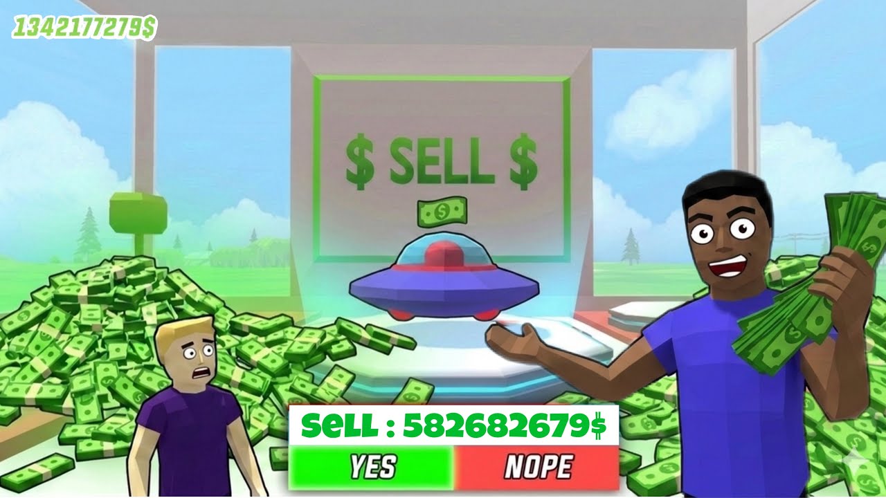 Jack Selling The Most Expensive UFO and Get Unlimited Money in Dude Theft Wars .😱😍