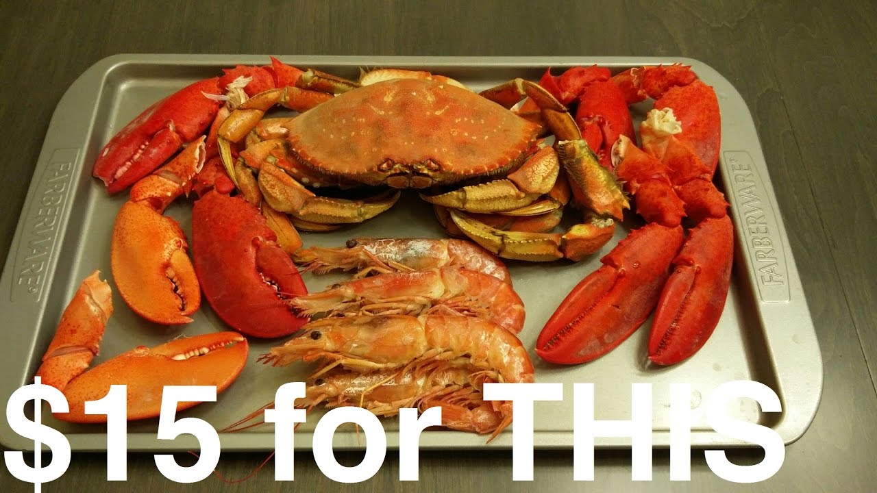 15 for Argentine Red Shrimp, Dungeness Crab and Lobster Claws at HEB