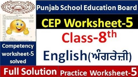 pseb Class 9th English CEP Assignment-5 fully solved । 9th class CEP Assignment-5 #pseb​  