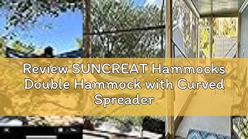 Review SUNCREAT Hammocks Double Hammock with Curved Spreader Bar, Outdoor Portable Hammock with Carr