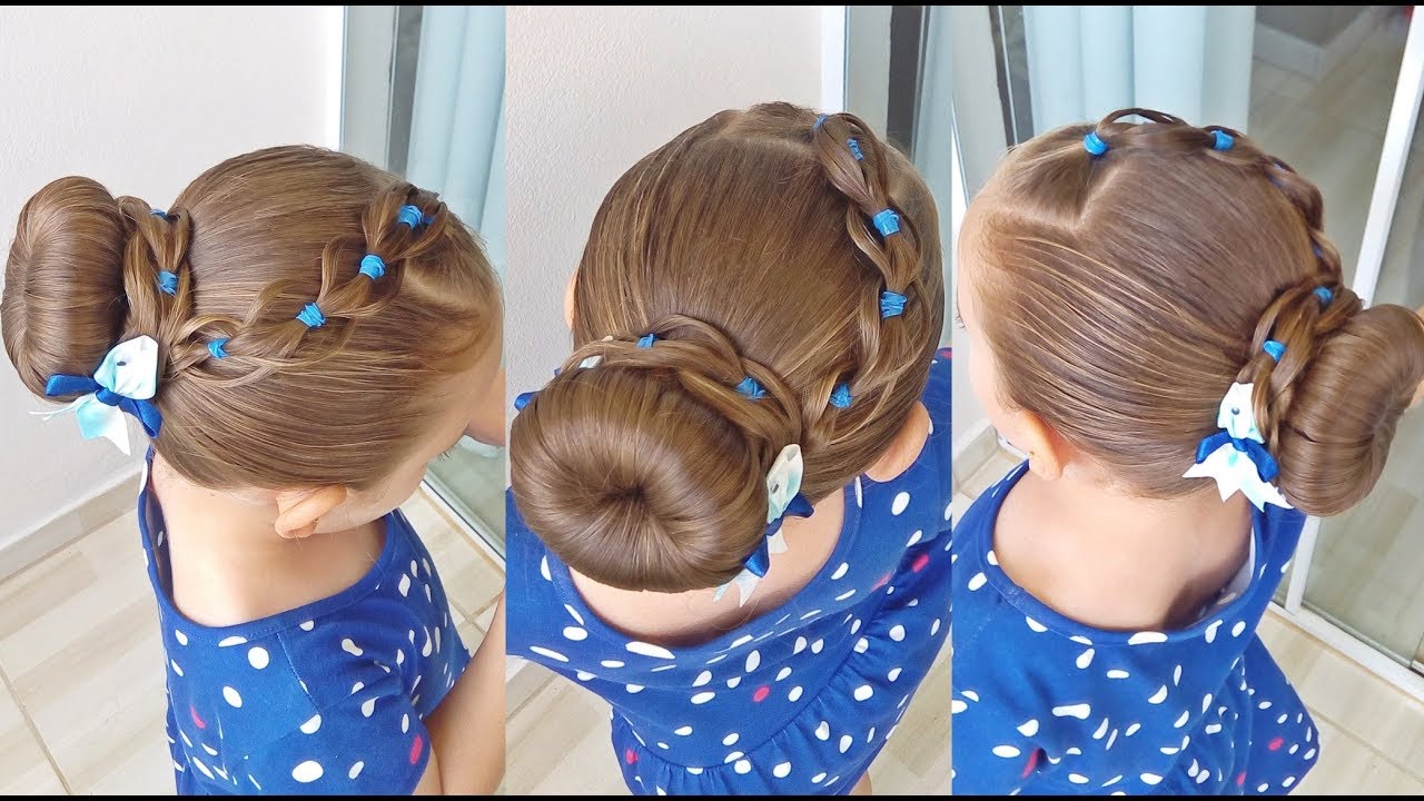 Easy Hairstyle for Girls with Fake Braids and bun - thptnganamst.edu.vn