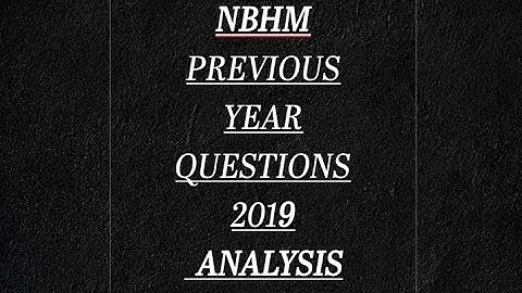 NBHM PhD. PREVIOUS YEAR SOLUTIONS 2019 ANALYSIS