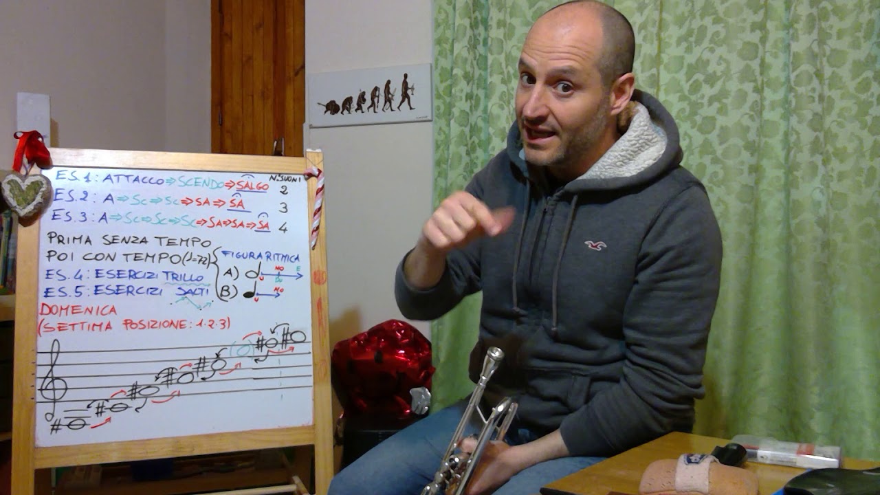 Tromba - Esercizi giornalieri di flessibilità labiale : giorno 7. domenica (Il Prof di tromba)