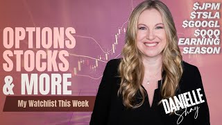 Options Ideas With Danielle Shay: $JPM LONG?, PRICE CUTS $TSLA, $GOOGL AND EARNING SEASON