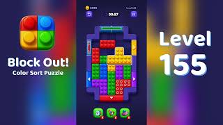 Block Out Level 155 Walkthrough 🧩 | All Levels Solution | Mini Boss