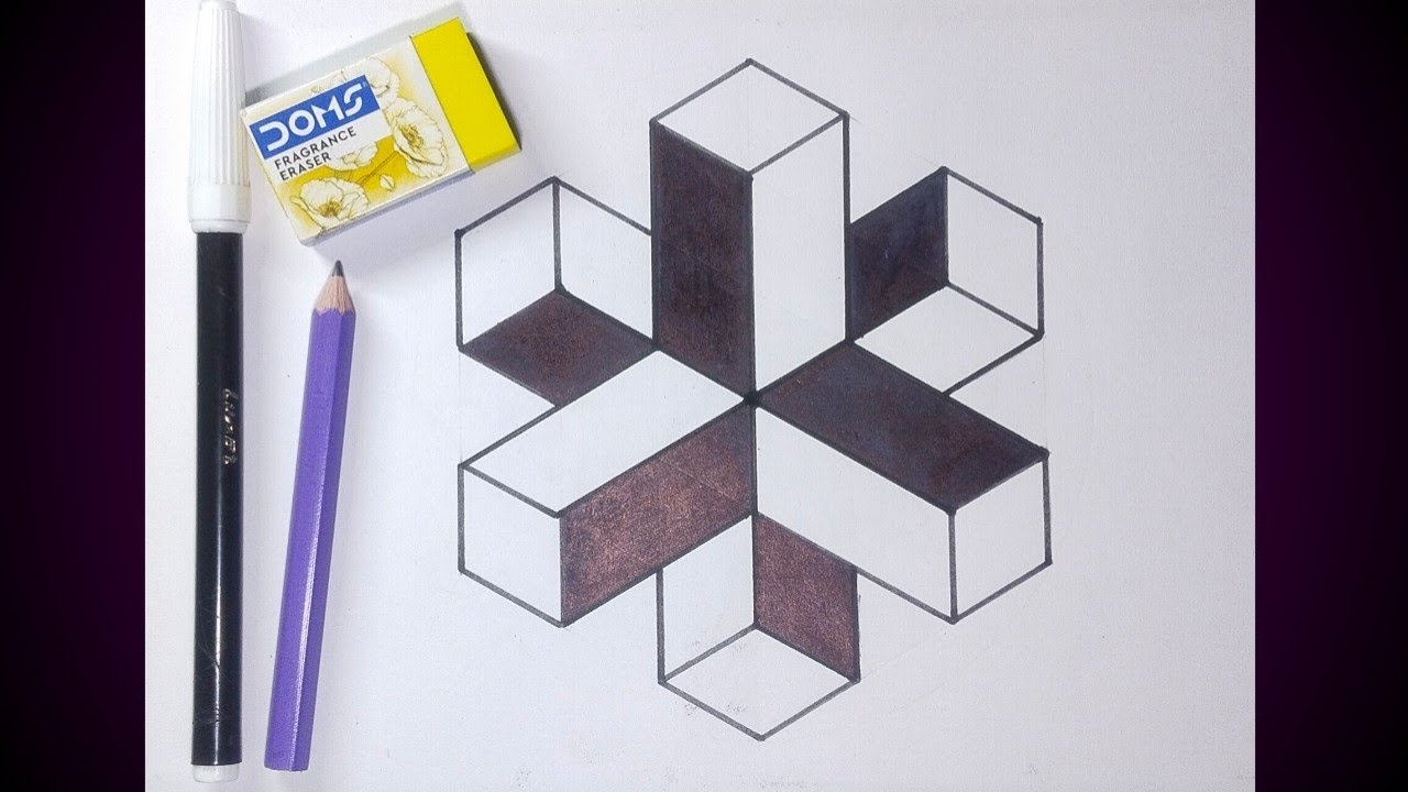 geometric pattern - step by step || simple art drawing || 2023 ...