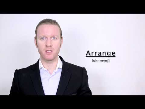 Arrange - Meaning