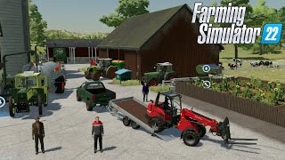 NIEUWE TREKKERS EN STENENROOIER + PALLETS RIJDEN!? - Farming Simulator 22 {G29} screenshot 3