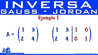 Anormal Negrita Teórico Matriz inversa método Gauss Jordan | Ejemplo 1 - YouTube