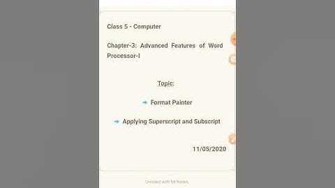 Class 5 Computer chapter 3 part 1
