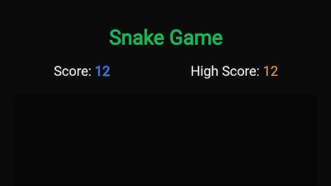 Snake Game Project Using HTML, CSS & JavaScript | Web Game Tutorial