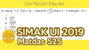 #SIMAKUI2019                                             Bahas SIMAK UI 2019 Matdas Kode 525 | No 11