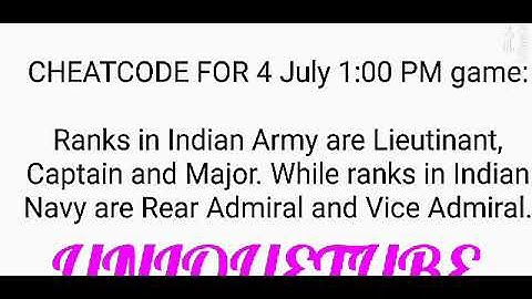Brain Baazi cheatcode 4 july 2018 at 1 pm. #1