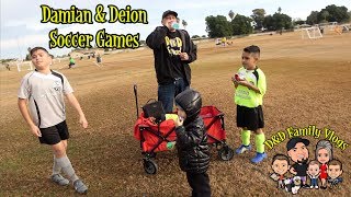 DAMIAN AND DEION'S SOCCER GAMES | DEION'S BIRTHDAY | D&D FAMILY VLOGS