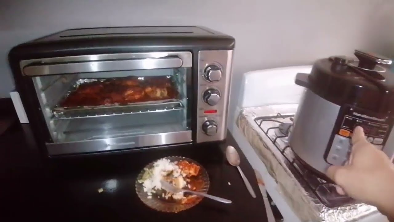 Piernas y muslos de pollo en ADOBO en horno eléctrico y consumo de luz y dinero