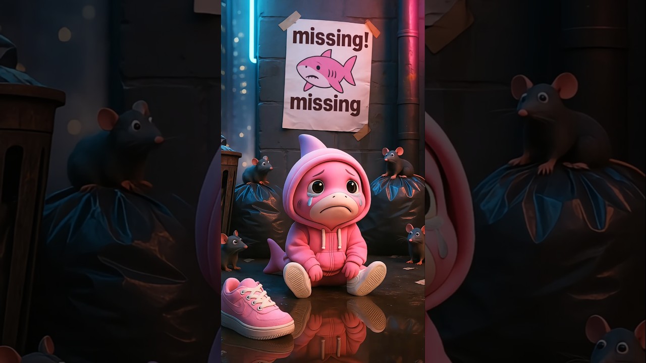 Baby Shark in the City? 🦈🚨💔 Missing Poster Mystery | Sad Animated Short 