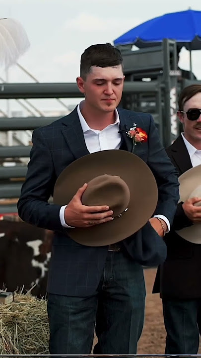 The sweet tears at wedding come from the groom