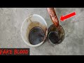 HOW TO MAKE FAKE BLOOD ? MILK AND POTASSIUM PERMANGANATE #AMAN EXPERMENT KING #YOUTUBE