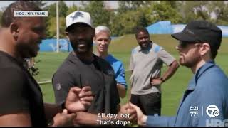 Eminem visits Lions practice, getting love from Dan Campbell, Jared Goff, Aubrey Pleasant