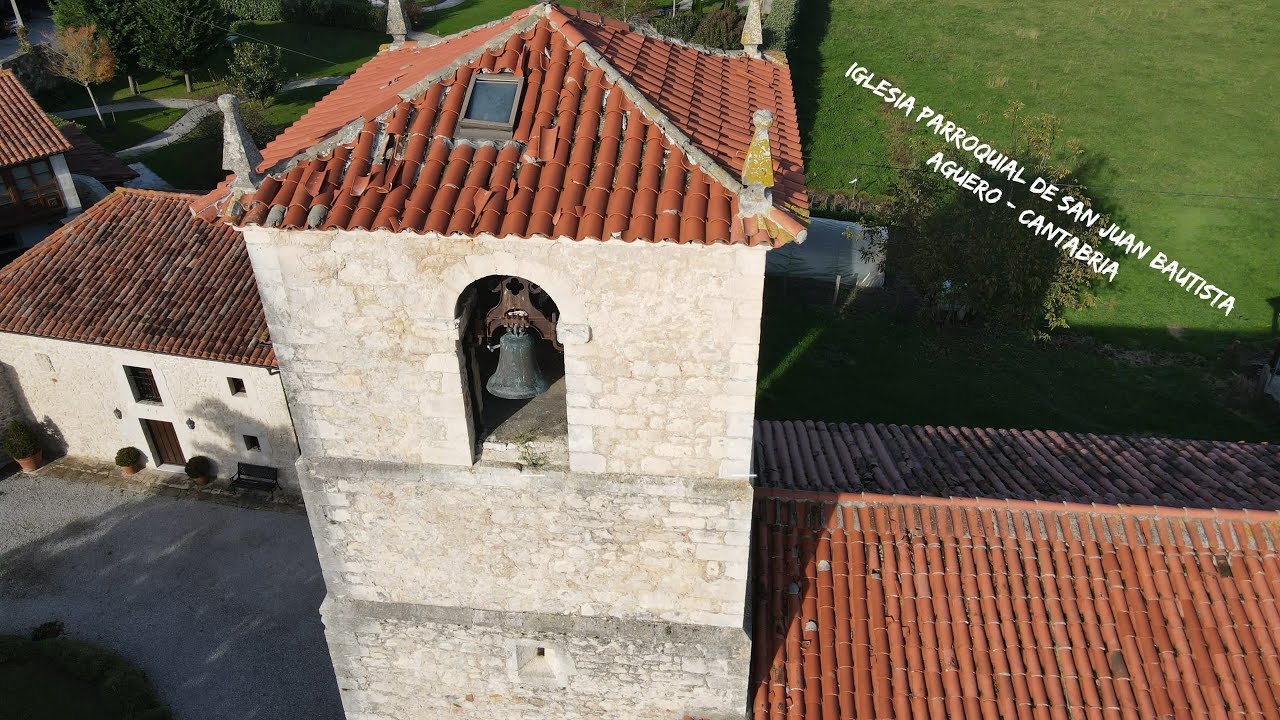 Iglesia Parroquial de San Juan Bautista, en Aguero, Cantabria / DJI Mavic Air 2 / 4K
