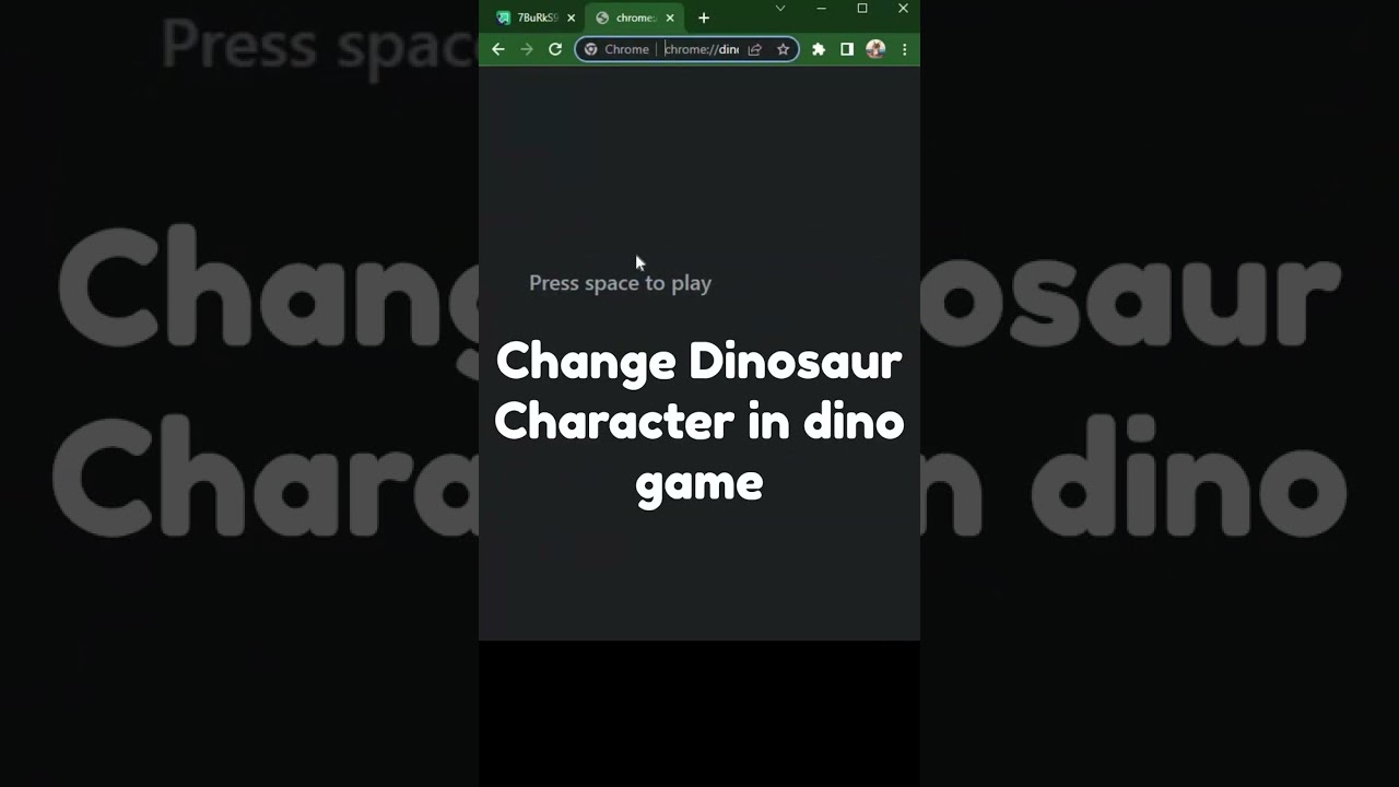 Chrome Trick to Change the Dinosaur into Mario! 