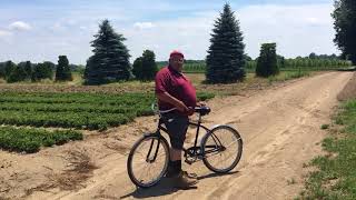 Backyard Nursery Fun: Friendly Bicycle Challenge Between Growers