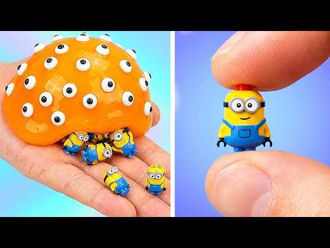 Save Tiny Minions From Slimy Irene! 😮 73 ASMR LEGO And Cardboard DIY Art Ideas