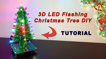3D LED Flashing Christmas Tree DIY Kit
