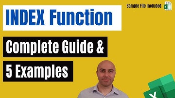 INDEX Function in Excel - Complete Guide | 5 Examples
