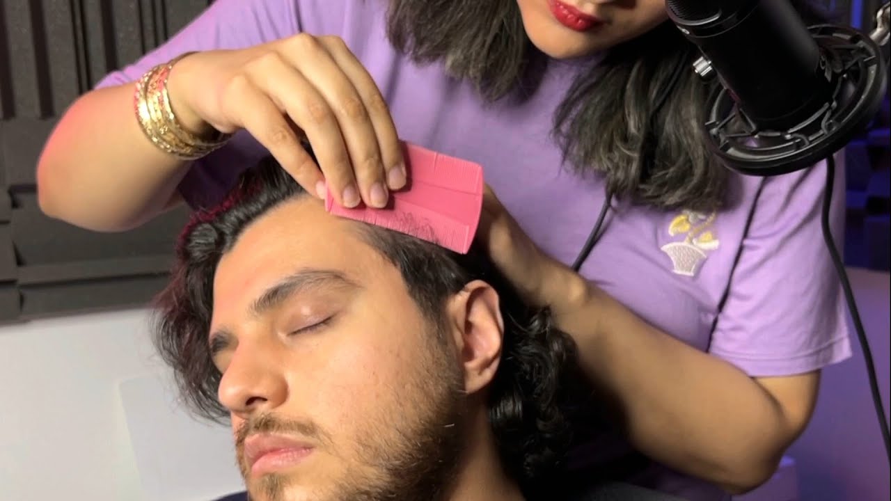 Relaxing Hair Brushing & Scalp Massage for Sleep | ASMR Hair Care Sounds