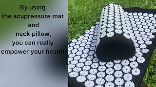 Acupressure Mat and Neck Pillow Set / Массажный акупунктурный коврик и валик
