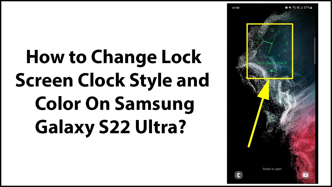 How To Change Lock Screen Clock Style And Color On Samsung Galaxy S22