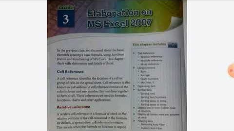 Class-7 Chapter-3 Computer Elaboration MS Excel 2007(Part-2)Relative,Absolute&Mixed Cell reference