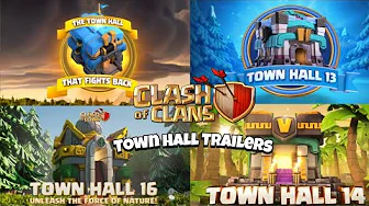 Clash of Clans - All Town Hall Update Trailers in a Order (2018-2025)