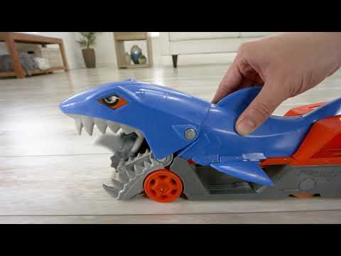 Hot Wheels Köpek Balığı Taşıyıcı Oyun Seti, 1 Adet 1:64 Ölçekli Araba İçerir