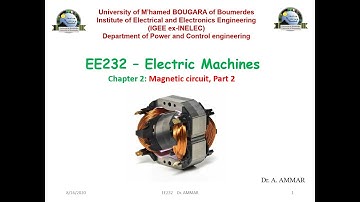 Electric machines lectures: Magnetic Circuit Lecture 03 Part 02 (ZOOM meeting) 19/08/2020