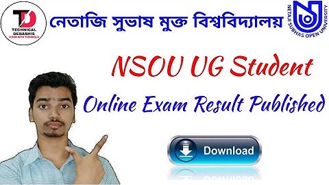NSOU UG Exam Result Published