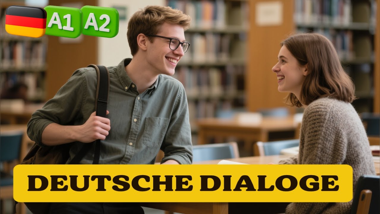 🎧 Deutsch Hörverständnis A1-A2 üben | 4 Alltagsdialoge | Echte Gespräche & Tipps