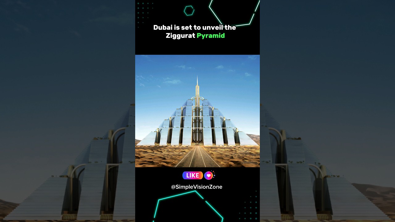 "Dubai's Ziggurat Pyramid: A Futuristic Carbon-Neutral Mega-Structure" 
