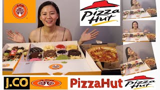 pizza mukbang // Pizzahut hotdogstuffed pizza // jpops jco // happy moment // mukbang