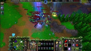 Warcraft 3 | Night Elf vs 3 Random Insane Computers