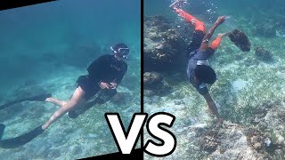Freedivers VS Fishermen Competition Sea Urchin Diving Competition