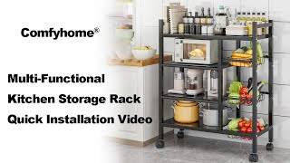 Multi-Functional Kitchen Storage Rack Quick Installation Video