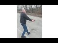 🔴 Russian War In Ukraine - Ukrainian Civilian Removes Landmine From Road Without Any Fear