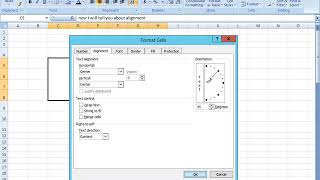 How to use excel alignment section (align, merge, orientation and Indent)