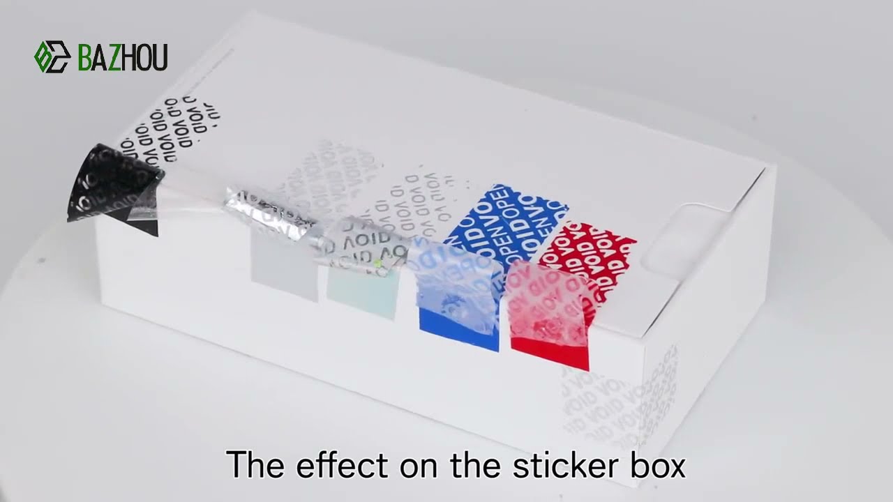 Custom printing void sticker bag sheet kiss cut sticker sheet tamper evident label