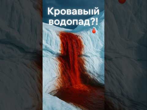 В Антарктиде есть ледник, с которого течёт вода красного цвета ❄️🩸 #факты #природа #shorts #жутко
