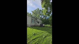 Job #1 today. Storm damage removal off house.